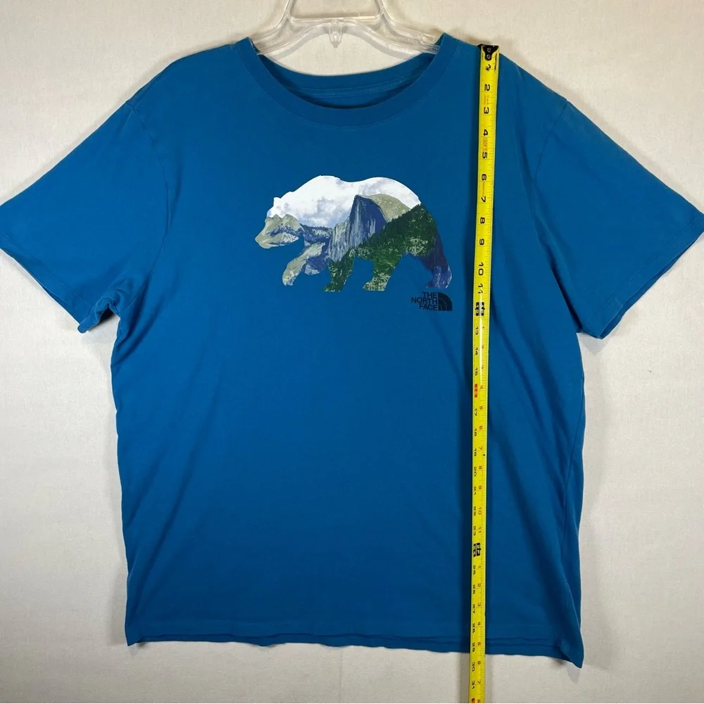 The North Face Bear Graphic T-Shirt Blue Short Sleeve Outdoor Tee Men’s XL